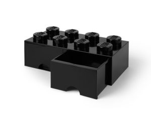Overig LEGO® Zwarte opslagsteen met 8 noppen en 2 lades (5006248)