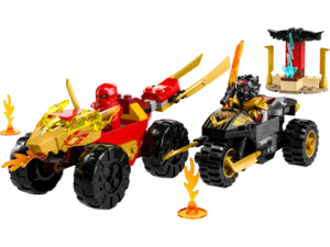 NINJAGO® Kai en Ras’ duel tussen auto en motor (71789)